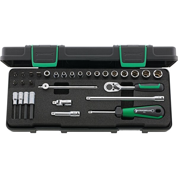6, 3 mm (1/4") Socket set 30-pcs., 40/23/7 KN